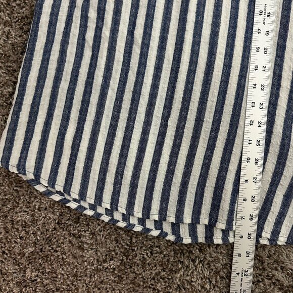 Jane and Delancey Tunic Top 3X Blue White Stripe Pullover Short Sleeve Relaxed - Picture 8 of 8